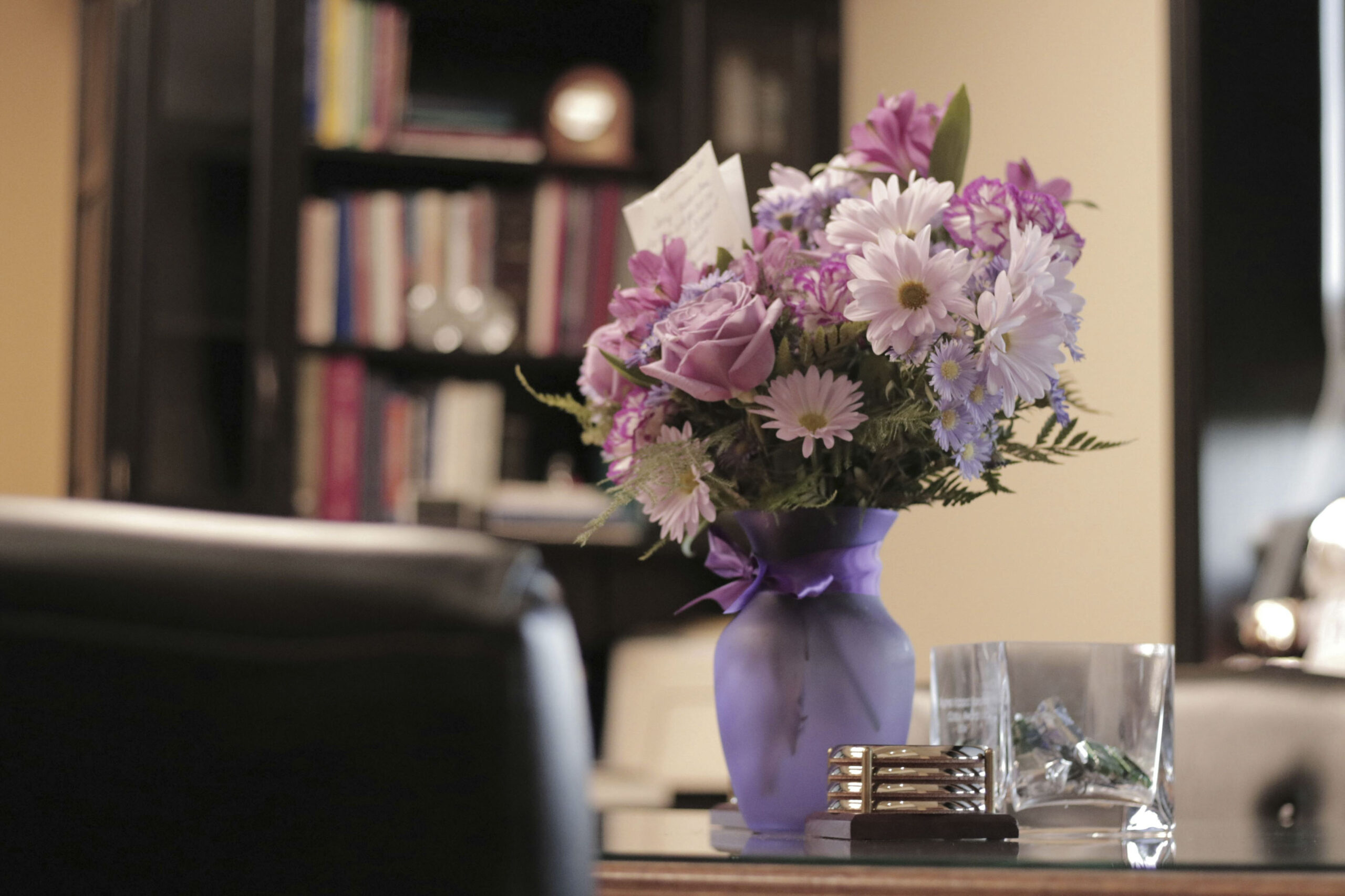 Flowers on table